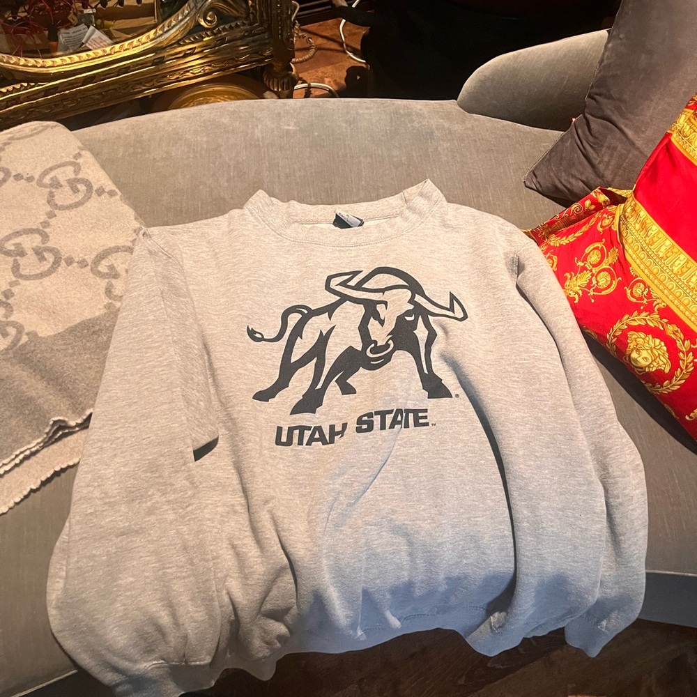 Utah State Gray Sweater